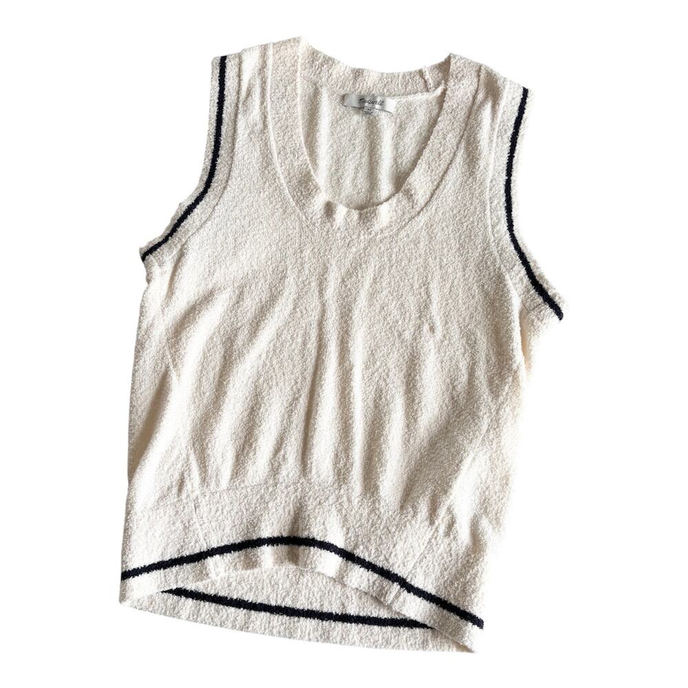 Madewell Boucle Knit Sweater Tank Vest Women’s XS Vintage Ivory